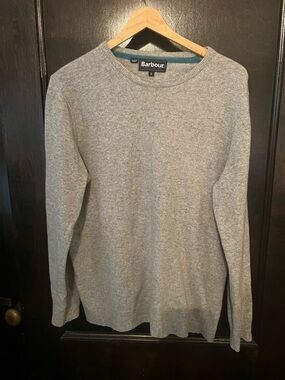 Barbour Gray Tisbury Crewneck Knit Sweater - Men's Size Small